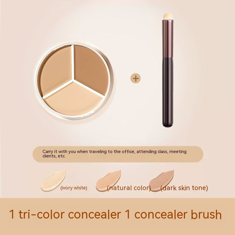 Three Color Concealer To Cover Acne Spots And Dark Circles