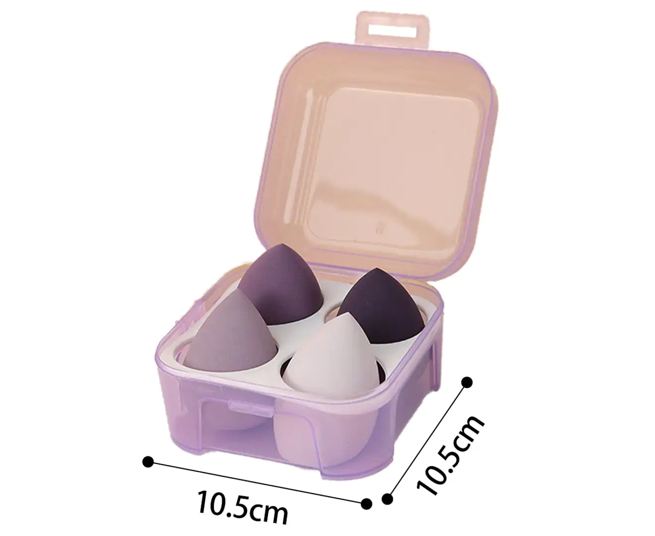 4 Pieces Professional Beauty Sponge Foundation Blender Perfect for Creams, Powders & Liquids