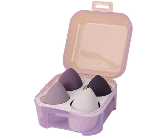 4 Pieces Professional Beauty Sponge Foundation Blender Perfect for Creams, Powders & Liquids