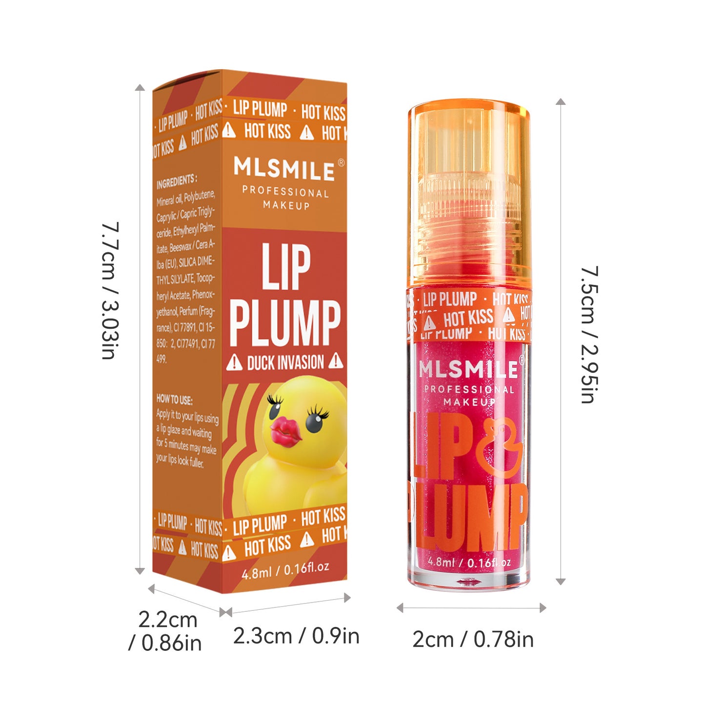 Duck Lip Gloss Mirror Lip Lacquer Pearlescent Liquid Lipstick Plump