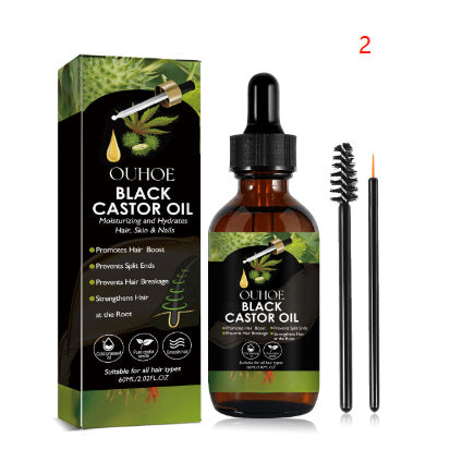 Black Castor Oil Repair Damage Soften Hair Care Essential Oil