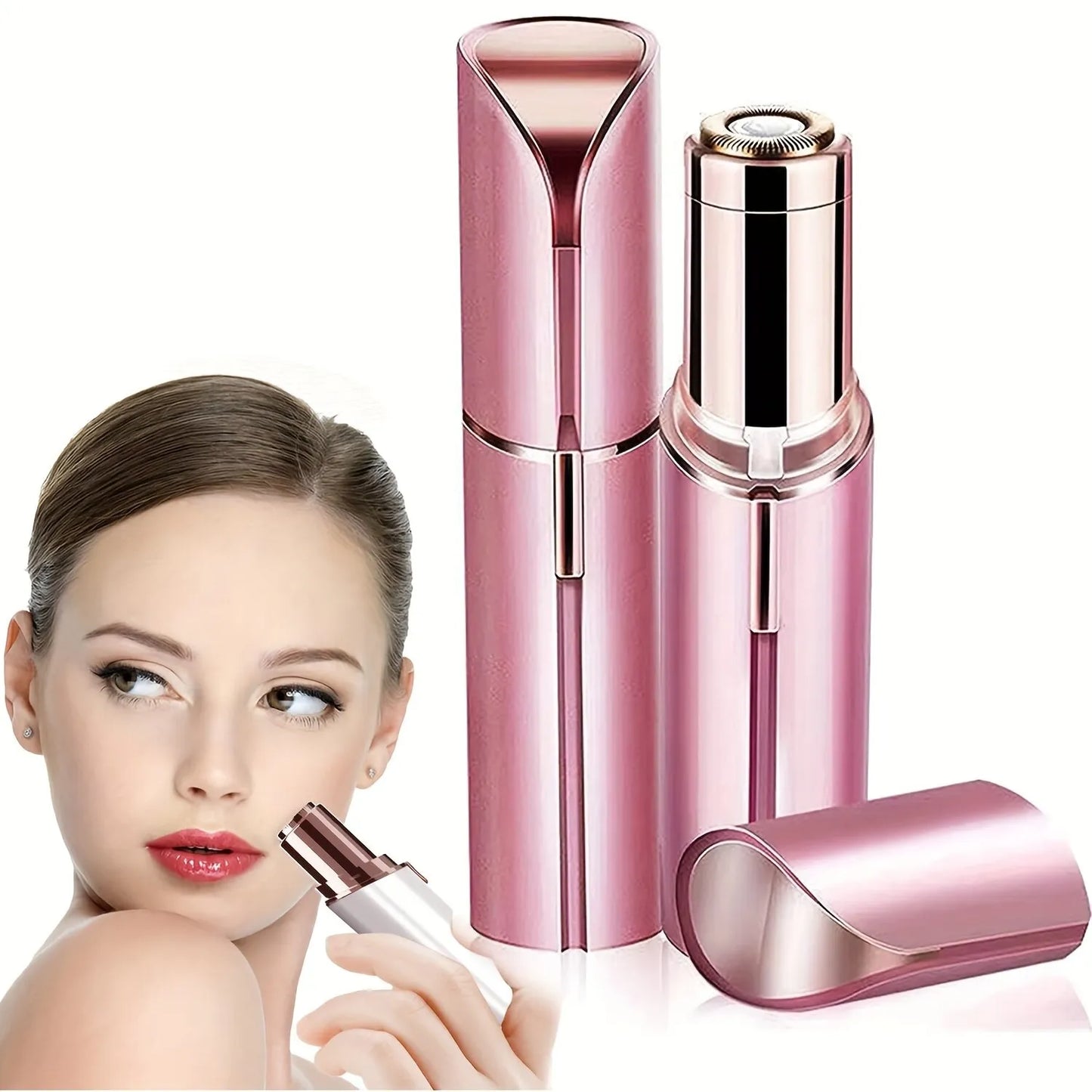 Portable Lipstick Shaped Electric Hair Remover for Women Painless and Effective Facial Hair Removal Home Razor Shaver Tool