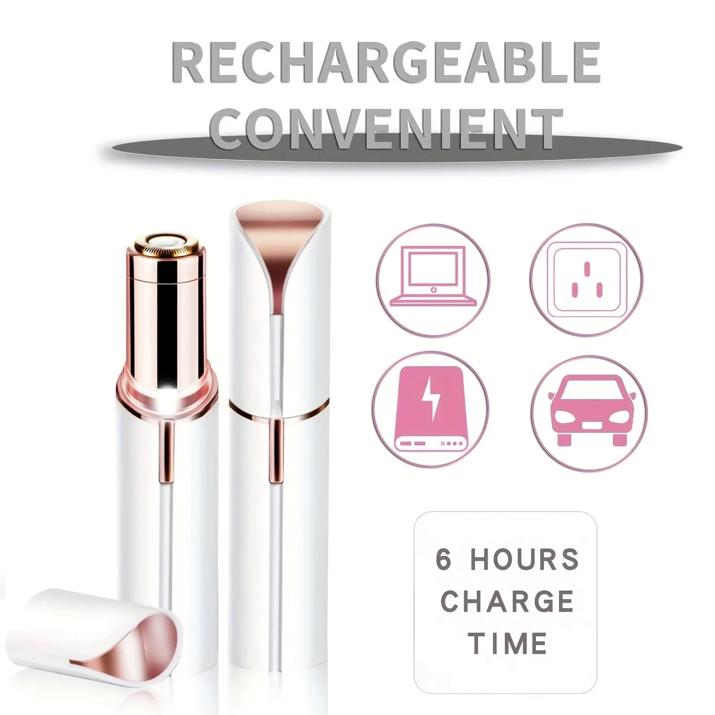 Portable Lipstick Shaped Electric Hair Remover for Women Painless and Effective Facial Hair Removal Home Razor Shaver Tool