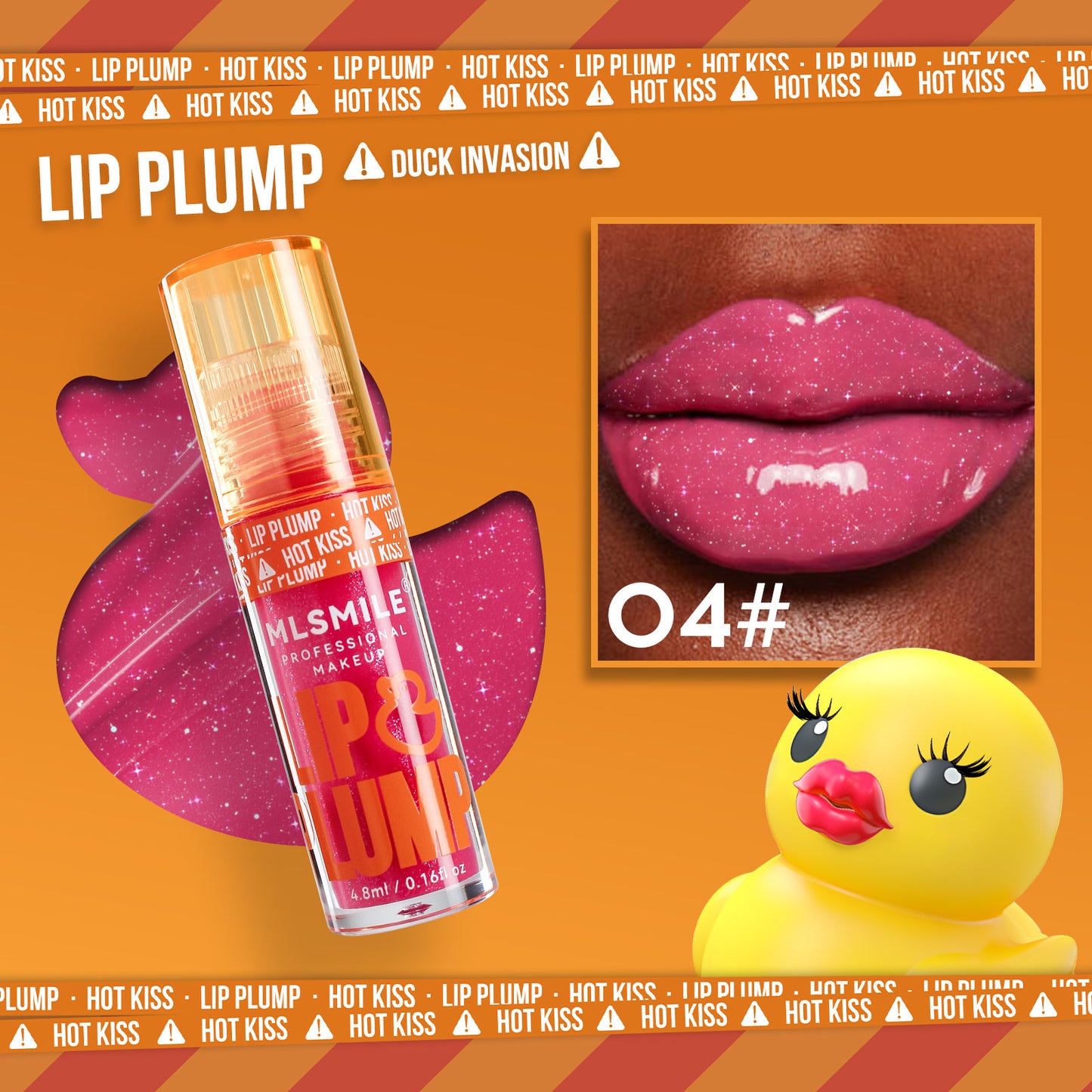 Duck Lip Gloss Mirror Lip Lacquer Pearlescent Liquid Lipstick Plump